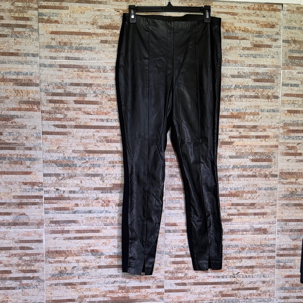 Bar III Black Faux Leather Skinny Leggings
